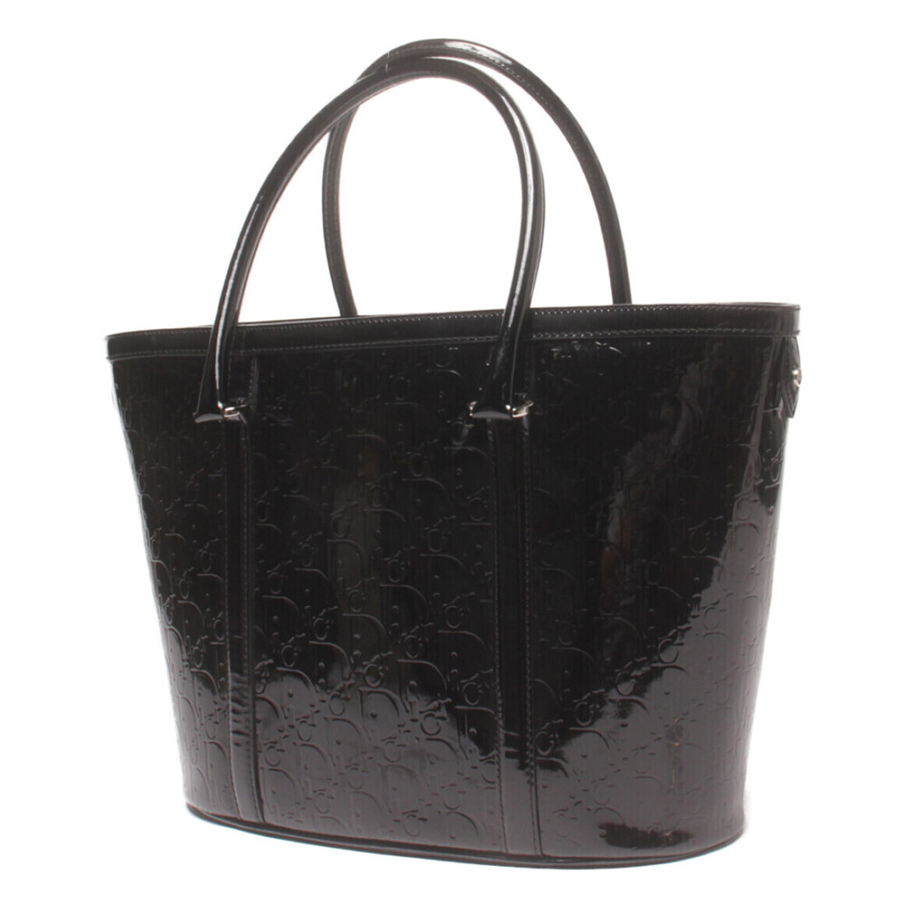Dior black Tote leather embossed issimo Trotter Bag Christian